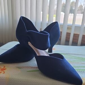 Classic Pointed Toe Women’s Pumps in Navy Blue